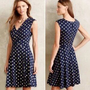 Anthropologie Maeve Ophira Polka Dot Dress, Size Medium